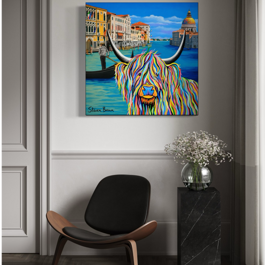 Wee Billy in Venice - Stretched Canvas Print