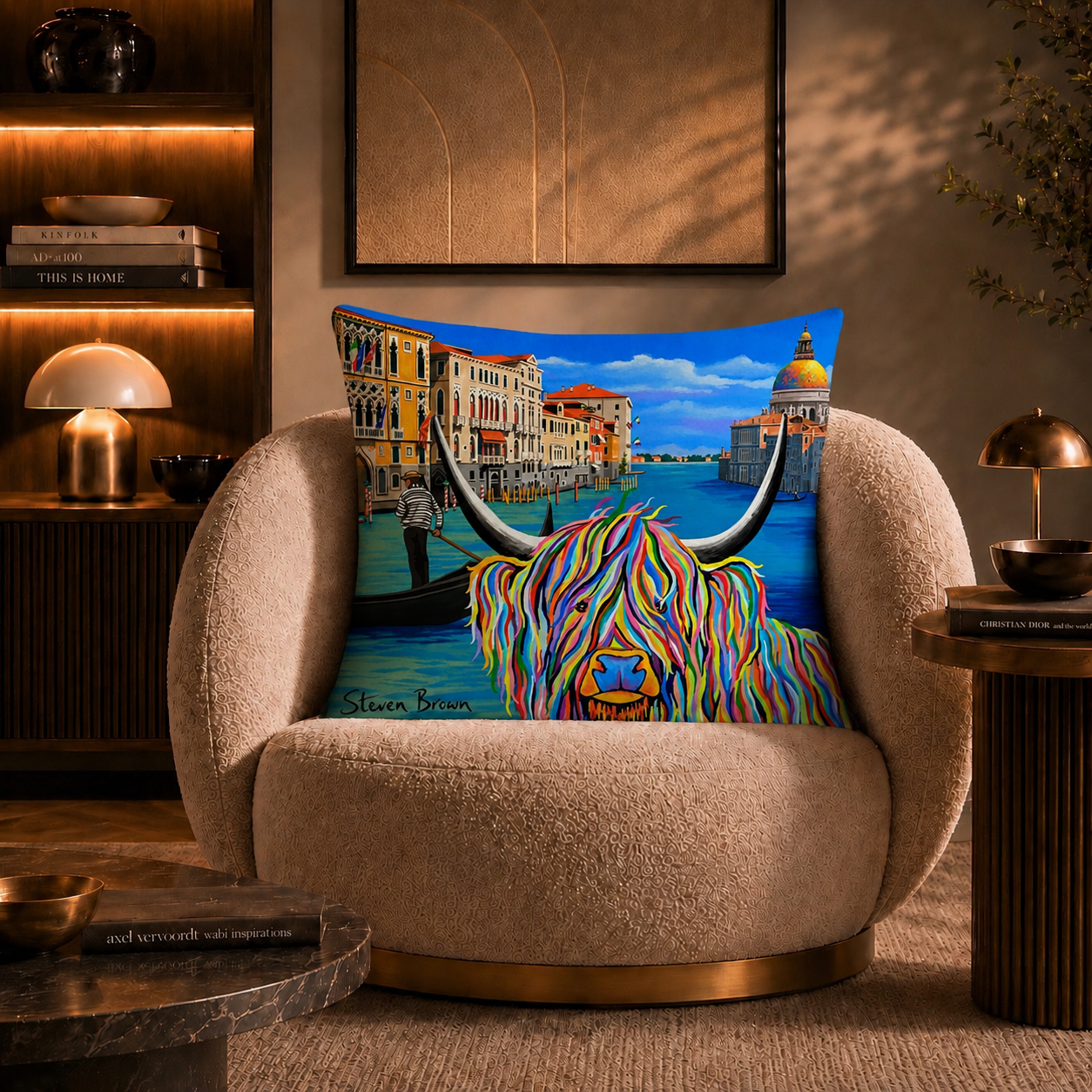Wee Billy in Venice - Luxury Cushion