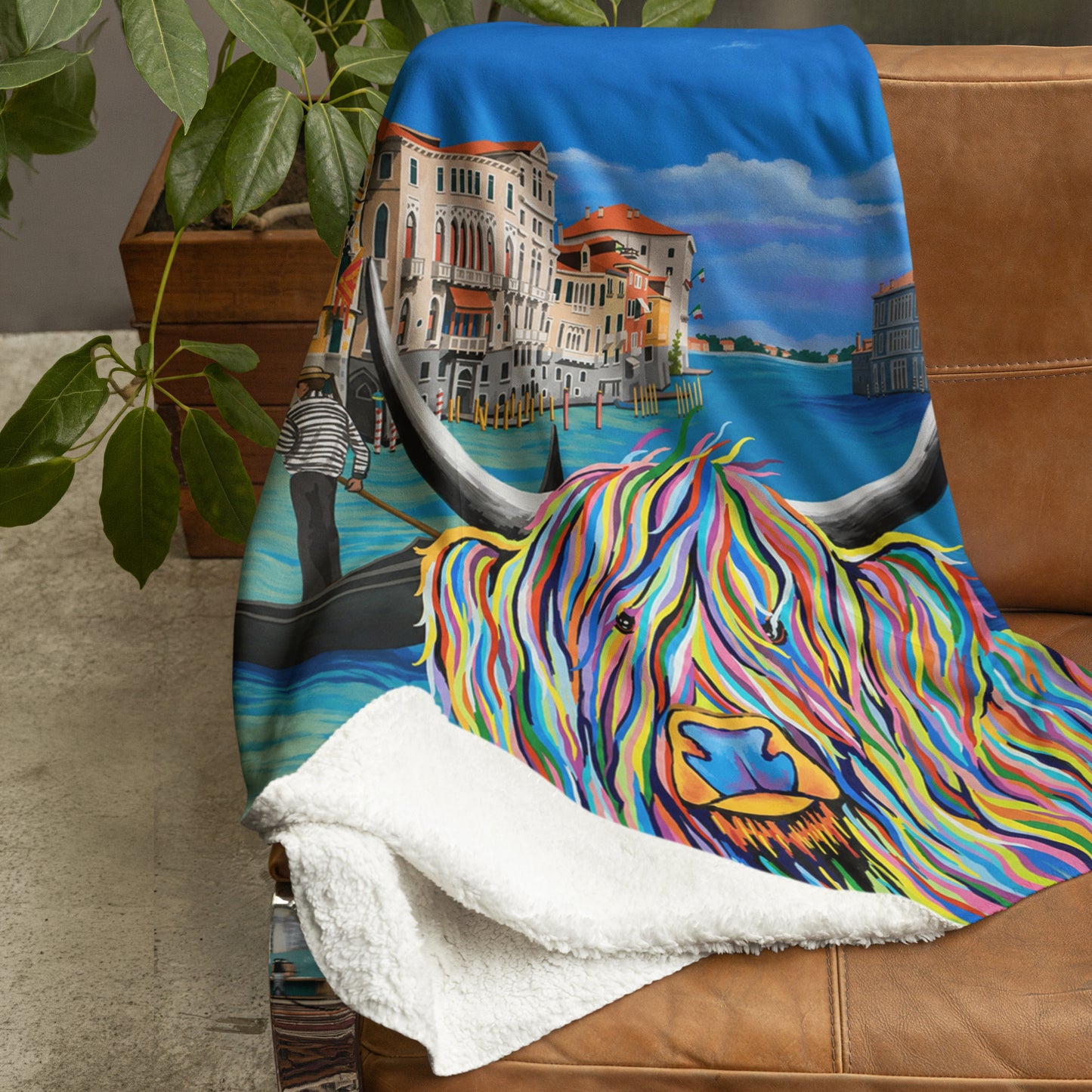 Wee Billy in Venice - Sherpa Blanket