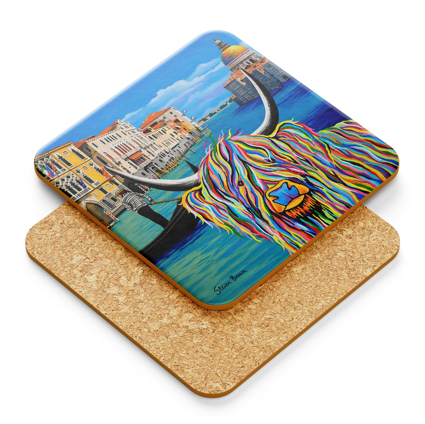 Wee Billy in Venice - Cork Backed Coasters